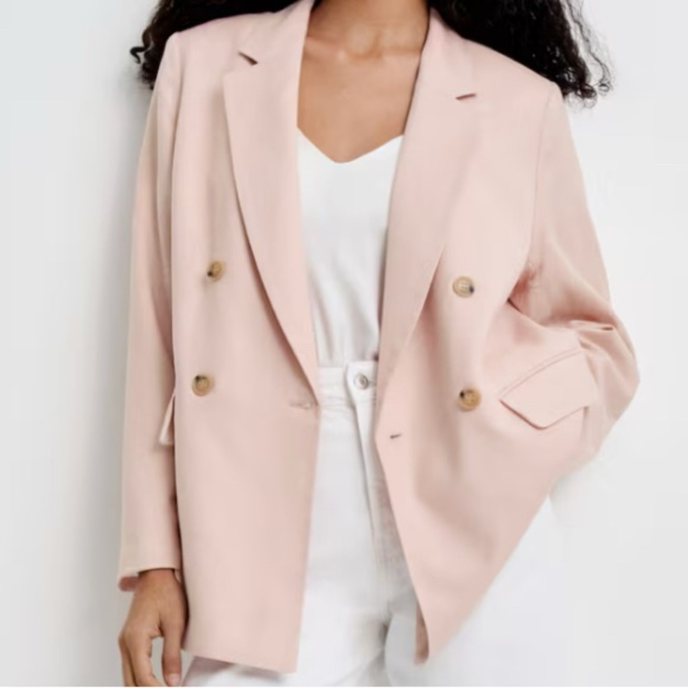 H&M Pink Blazer with Notched Lapels and Tailored Silhouette - Picture 6 of 10
